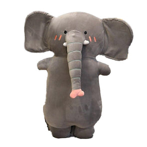 elephant gris peluche